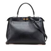 フェンディ ピーカブー ハンドバッグ ショルダーバッグ 2WAY 8BN226 ブラック レザー レディース FENDI 【中古】